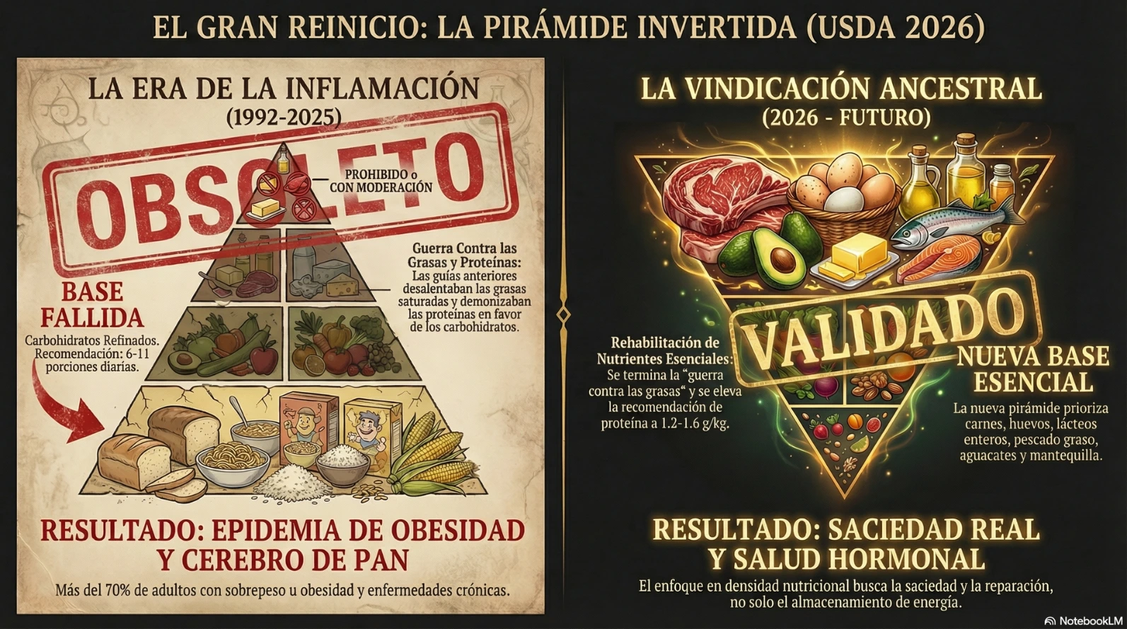 El colapso de la pirámide nutricional EEUU