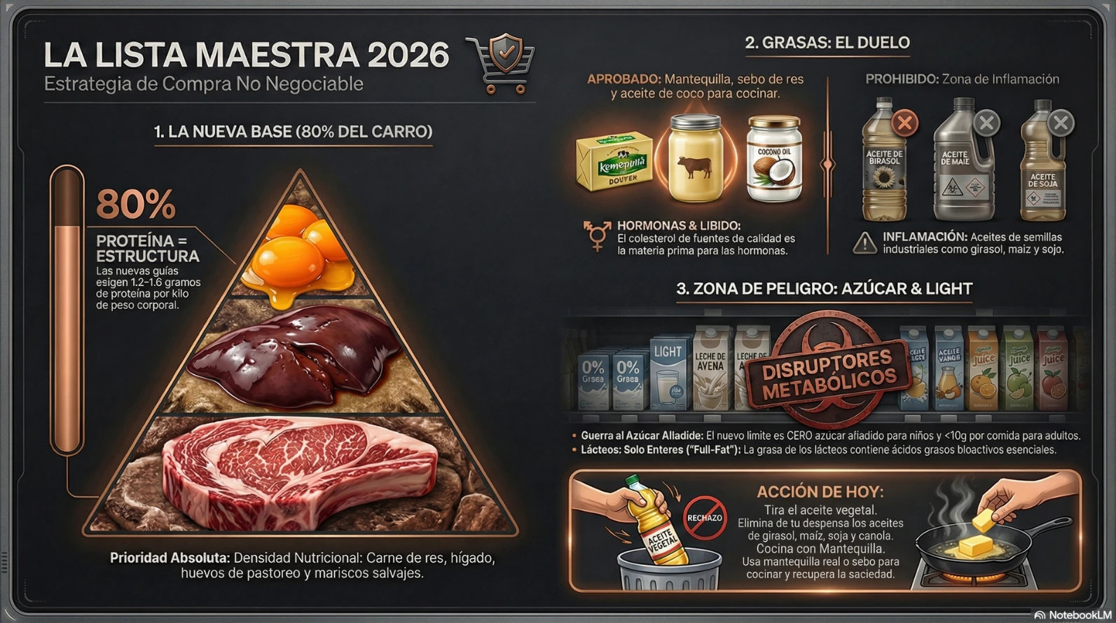 Lista maestra de compra del supermercado 2026 según EEUU